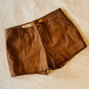 Tan Faux Leather Shorts Size 29